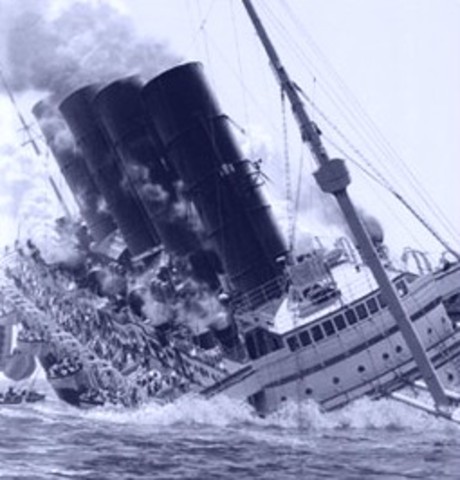 Lusitania sunk