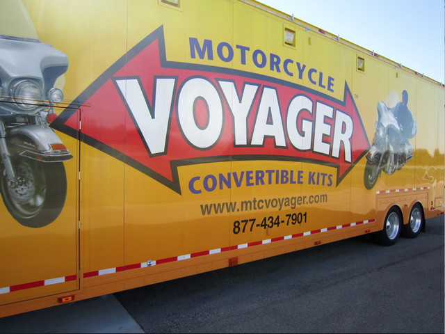 Semi-truck and Nascar-style trailer acquired to attend rallies.