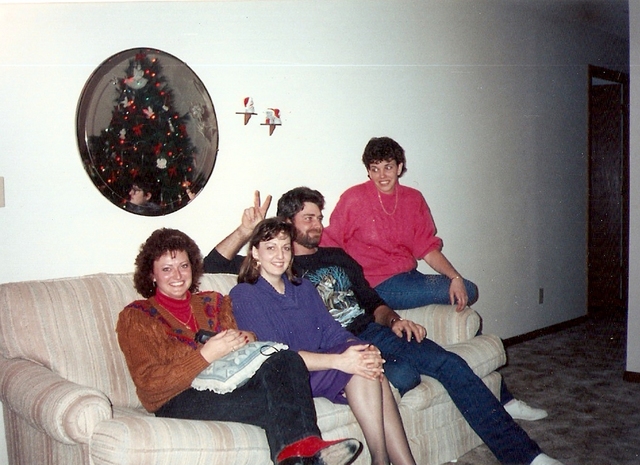 My dad and his sisters Sharon, Beverly, and Janet at christmas