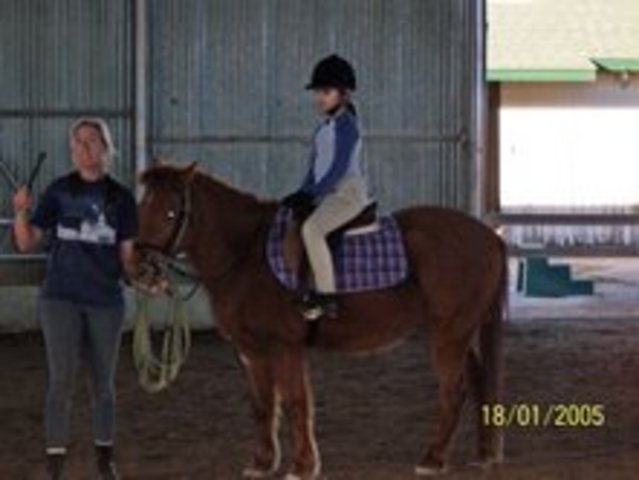 First horseback riding lesson
