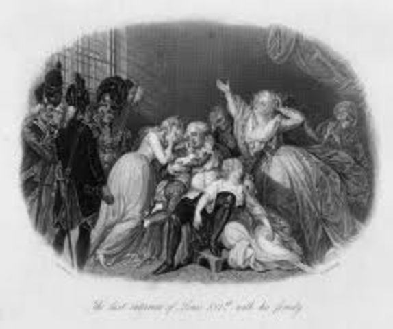 Louis and his family were imprisoned.