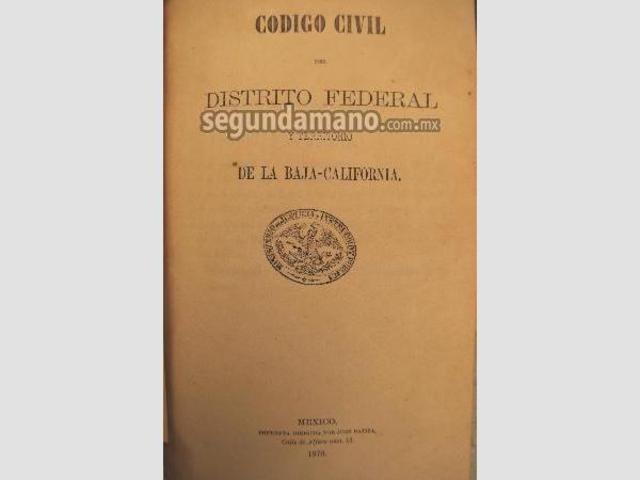 El Código Civil  para el Distrito Federal