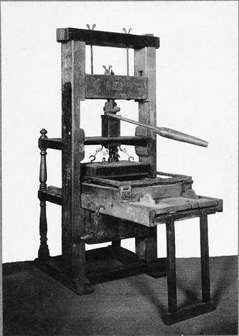 Johannes Gutenburg invents the printing press