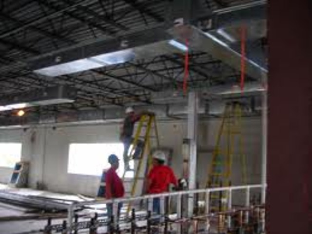 Finish plumbing, heating, ventilation and wiring for technology