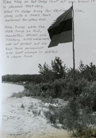 Club erected a thirty foot flag pole.