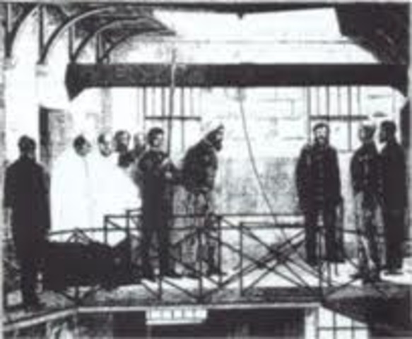 Ned kelly is hanged by the neck in a Melbourne goal