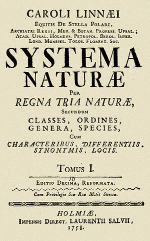 Publicació Systema Naturae