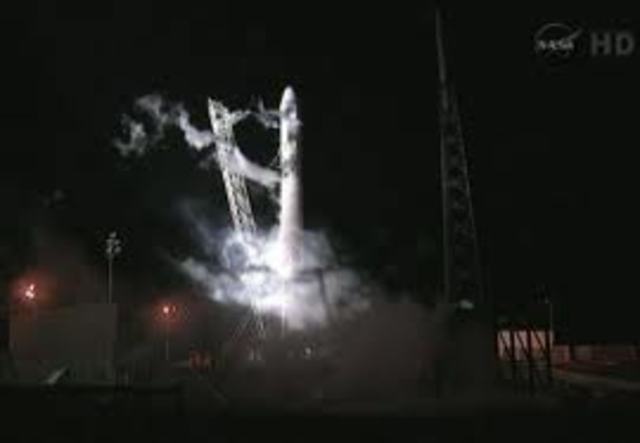 Rocket explodes on launching pad in Cape Canaveral.