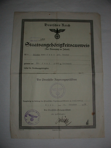 Nuremberg Laws announced, one of which strips Jews of German citizenship