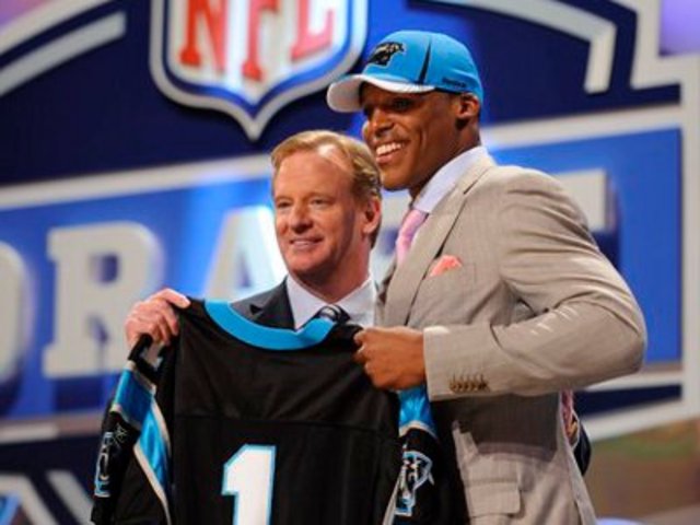 Cam Newton is drafted to the Panthers