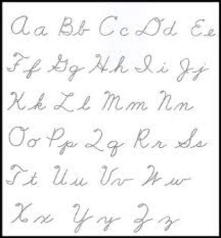 Writing in cursive