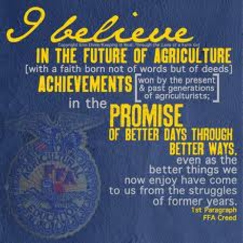 FFA creed is written by E.M. Tiffany