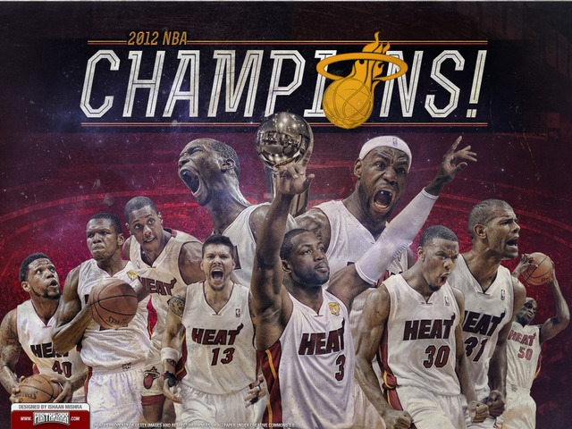 The Miami Heat win the championship