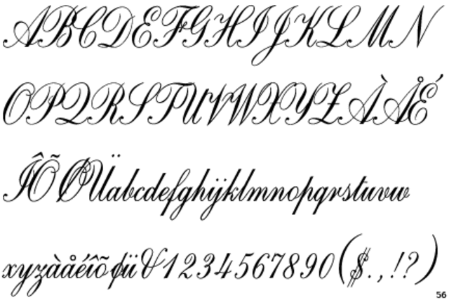 Copperplate: from the 16th century