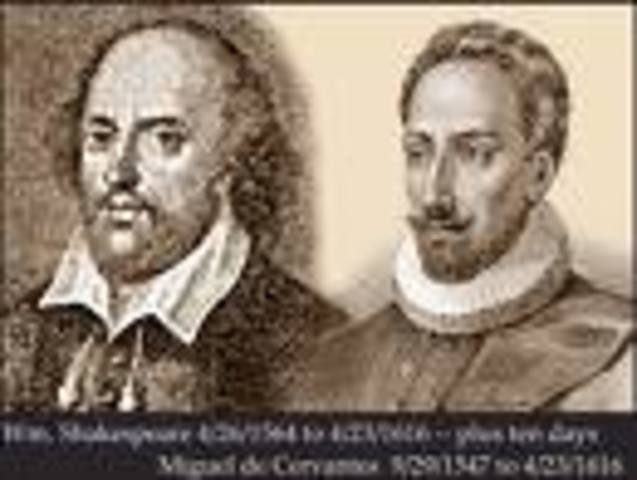 Shakespeare and Cervantes die