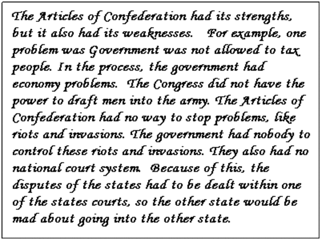 Articles Of Confederation