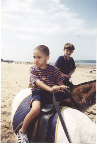 rode donkeys on the beach of england