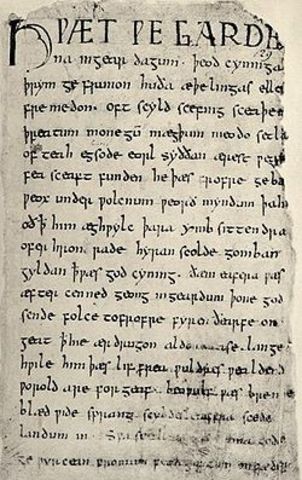 Suspected date of Beowulf's writing