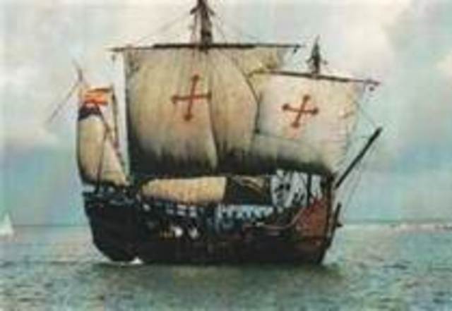 Christopher Columbus “discovers” America