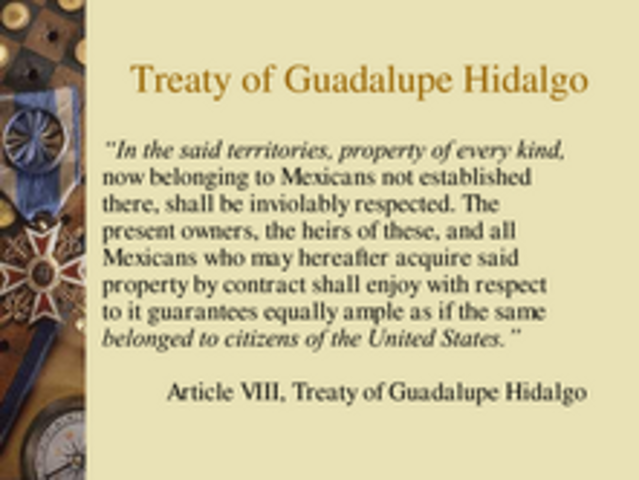 El Tratado de Guadalupe Hidalgo
