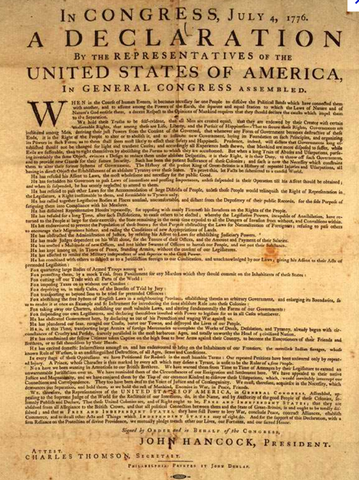 Declaration of Independence was Writen/Start