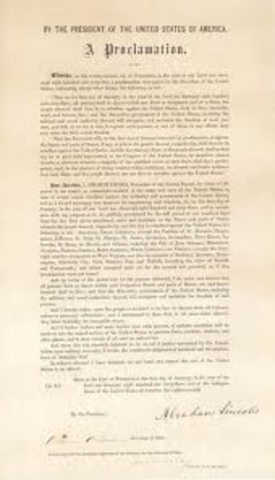 The Emancipation Proclamation