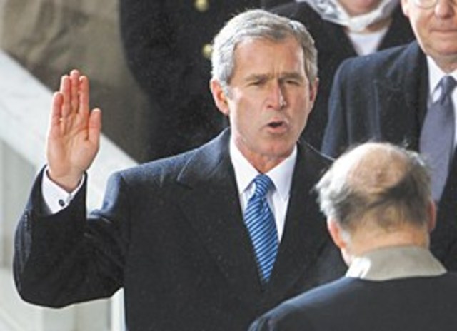 George Bush is inaugurated