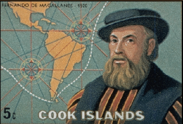 Magellan sails around the world