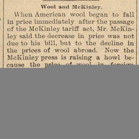 Mckinnley Tariff Act 1891