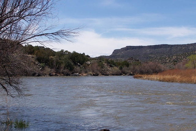 Fray Augustin Rodriguez and Captain Francisco Sanchez Chamuscado travel up the Rio Grande