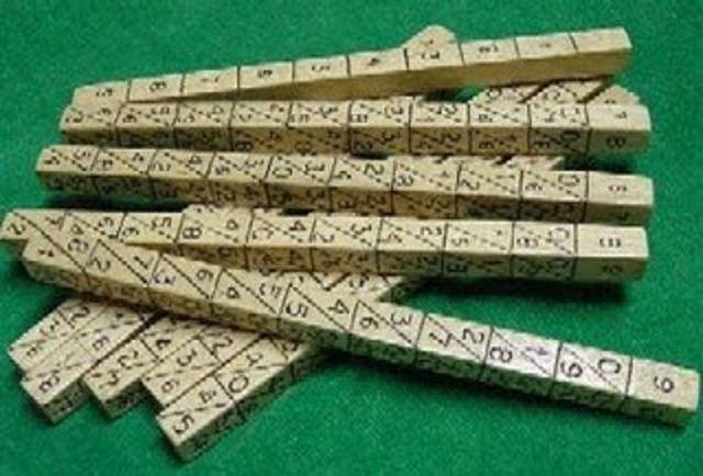 Réguas de cálculos e Bastões de Napier
