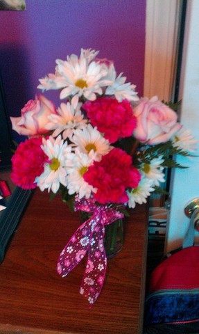 Charlie sent me flowers(: