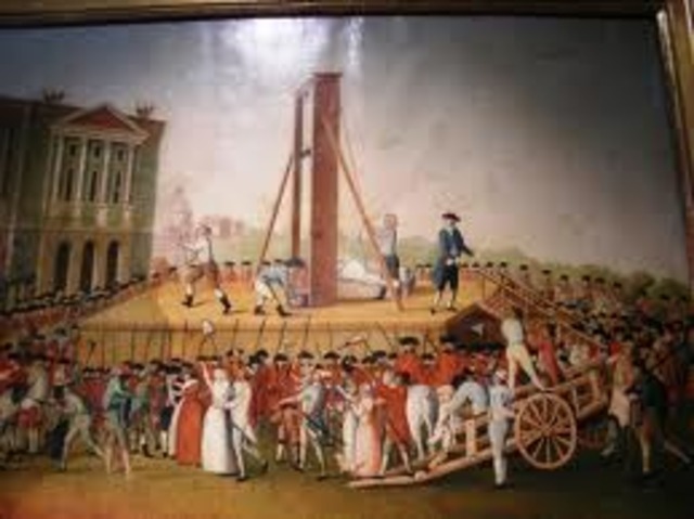 Marie-Antoinette is beheaded publicly by the guillotine