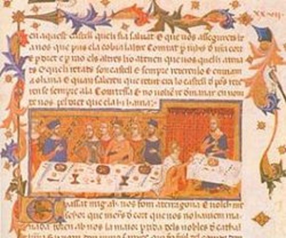 Jaume I acaba el llibre de les feyts