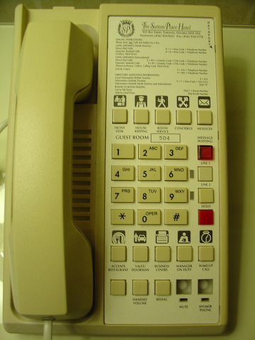 Telephones installed in guest rooms