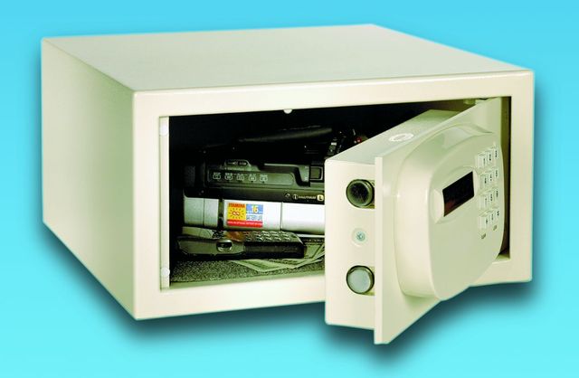 Electronic safes installed in guest rooms