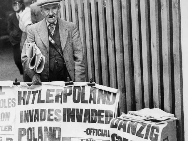 Hitler invades Poland causing France and Britain to declare war.