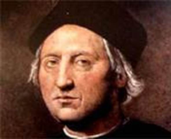 Christopher Columbus “discovers” America