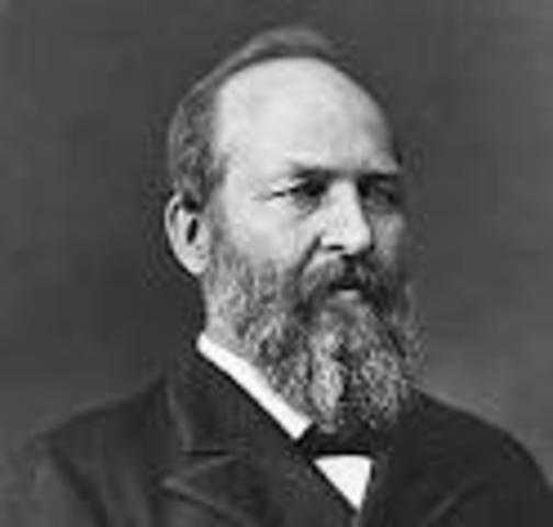 James Garfield takes office as POTUS