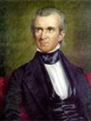 James Knox Polk takes office as POTUS