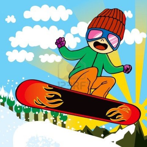 I learn to snowboard