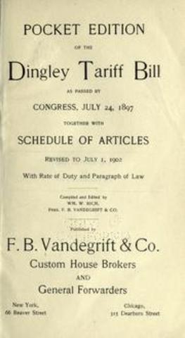 Signing of Dingley Tariff Law