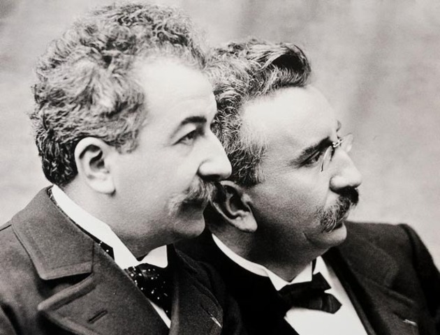 Lumiere Brothers hold their first private screening