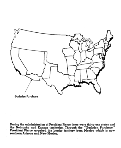 President Franklin Pierce and the proposals of buying land from Mexico