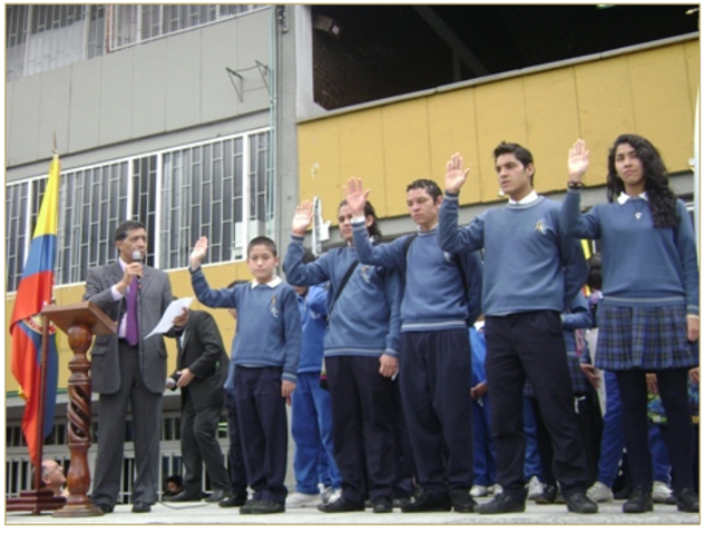 POSESIÓN  DE LOS MIEMBROS DEL GOBIERNO ESTUDIANTIL JORNADA TARDE