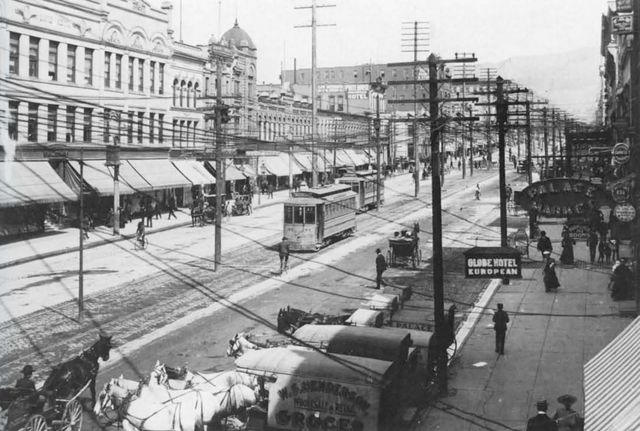 Electric street lighting began in London