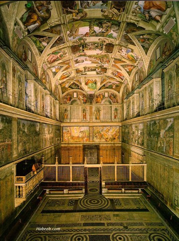 Michealangelo paints the Sistine Chapel