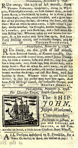 Benjamin Franklin launches The Pennsylvania Gazette