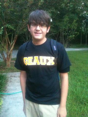 Gabe's 1st day of high school