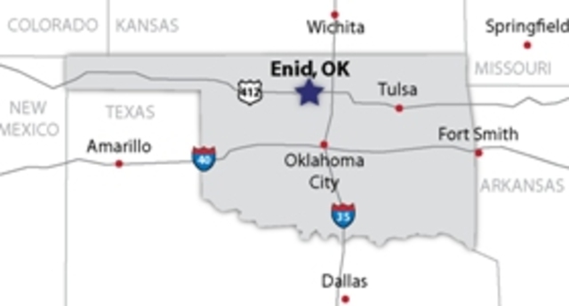 Moved to Enid, Oklahoma